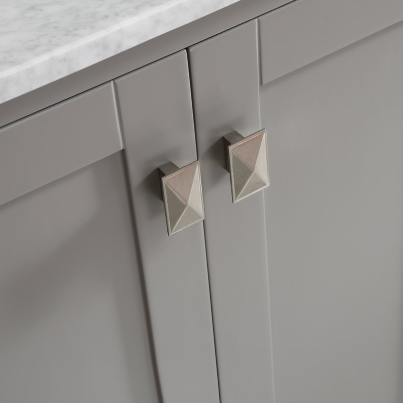 Ensemble de meuble-lavabo simple de 48 po pour la salle de bain Bhalaram, Gris