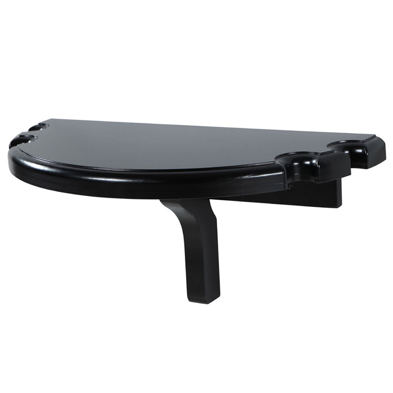 Premium Half Moon Pool Cue Wall Shelf, Black