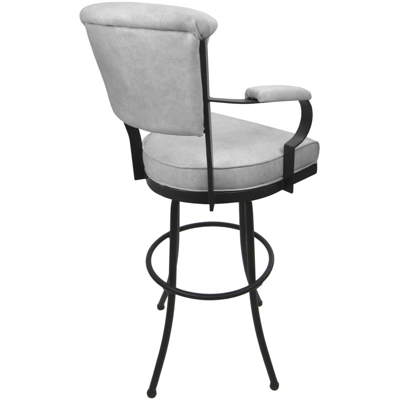 Hallah Swivel Extra Tall Stool 34" Seat, Stucco/Gray