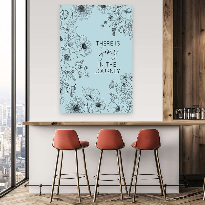 Affiche murale contemporaine « Il y a de la joie », H 60 po x l 40 po