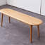 Banc en bois de chêne massif pour tous les espaces - demi-rond, polyvalent