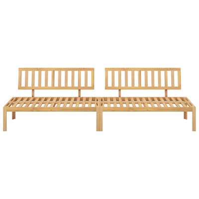  Pallet Middle Sofa Natural Wood Solid Acacia Wood 47.2 X 31.5 In