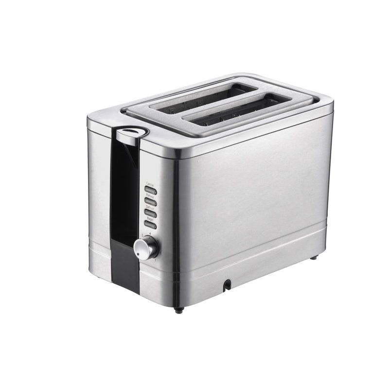 Stainless Steel 2-Slice Toaster with Wide Slots and Crumb Tray