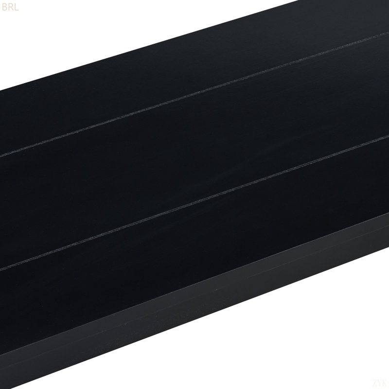 Console en bois massif 59,8 po Neissa, Noir, noir, noir, noir