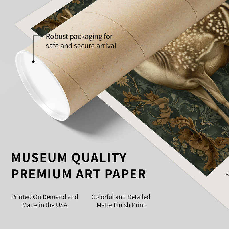 Animaux, reproduction d'art sans cadre William Morris Deer VI Cottage