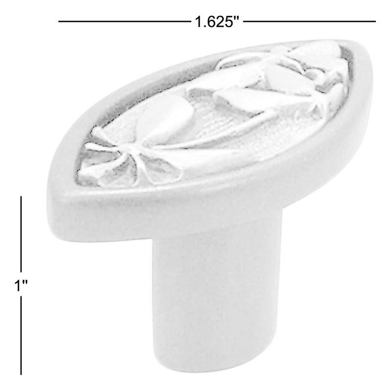 Novelty Knob, Bronze with Satin Pewter