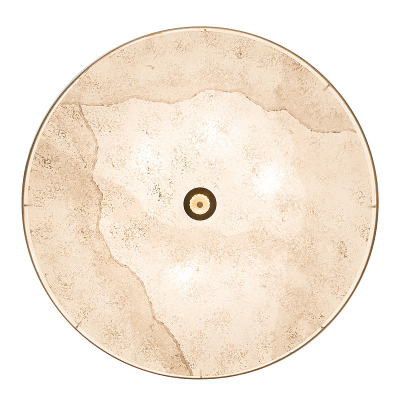 Cilindro Lujoso 6-Light Brass and Silk LED Semi-Flush Mount