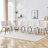 White Artificial Leather Backrest Cushion Dining Chair