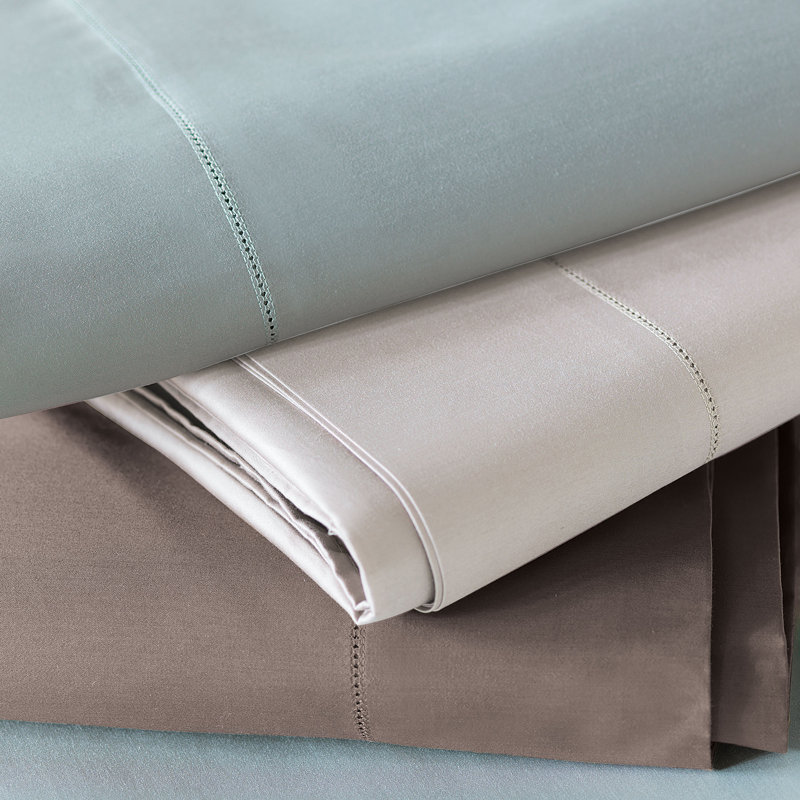 Deluca Egyptian Cotton Sateen Flat Sheet, King Flat Sheet, Sea