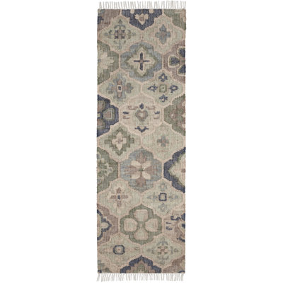 Pali Geometric Area Rug in Sky/Denim/Natural/Ivory