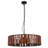 Treville 6 - Light  Wood  Drum Chandelier