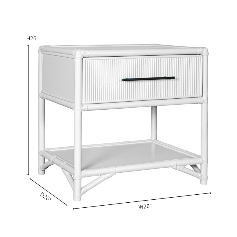 Juno One-Drawer Nightstand, Evergreen