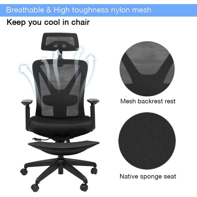 Mesh Gaming Chair with Headrest