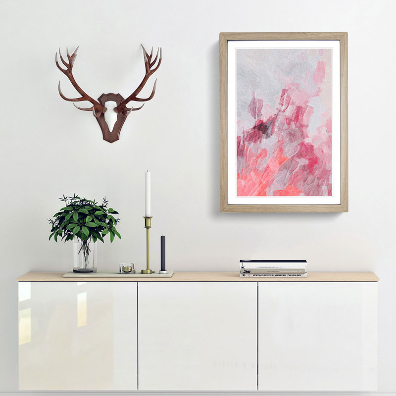 Dreaming Memories in Abstract - Picture Frame Graphic Art Print, 36cm H x 27cm W x 2cm D, Oak Framed