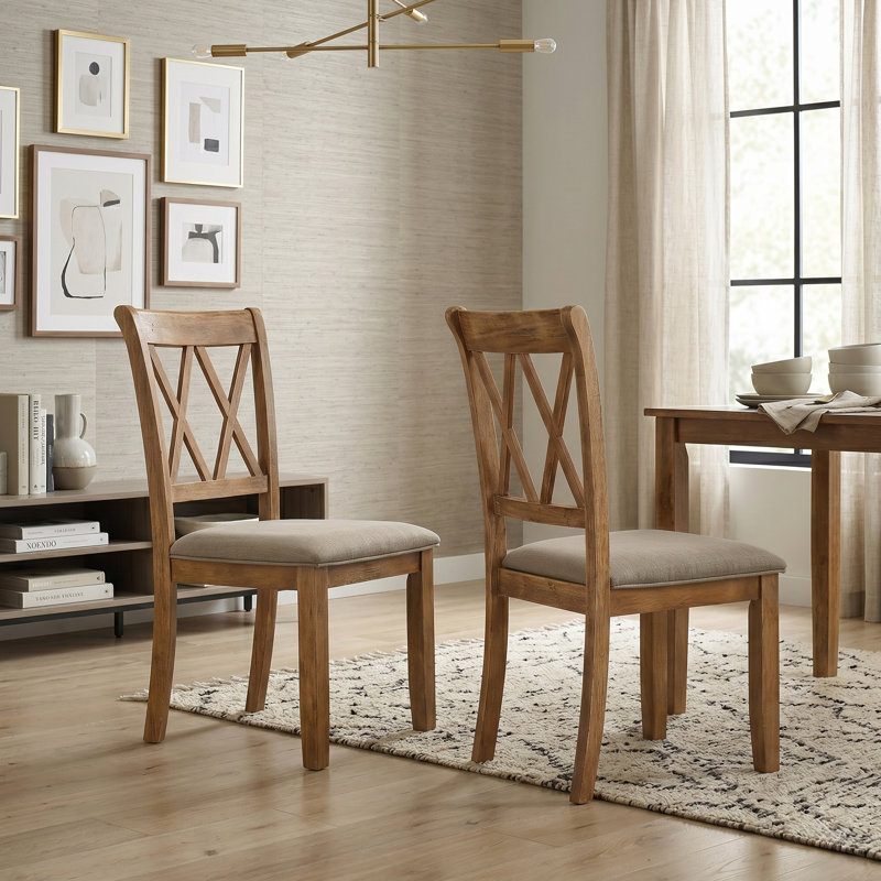 Chaise d'appoint rembourrée Ebbert, Cottage Oak