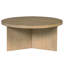 Table basse ronde en bois récupéré avec plateau de style, placage, essuyage avec bois, en diamètre, hauteur, surface, assemblage requis-331966761