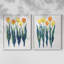 Tulipes en rang I - reproduction encadrée de qualité supérieure - prête à être accrochée - aucun clou requis - aucun clou requis-1378027649-1378027702