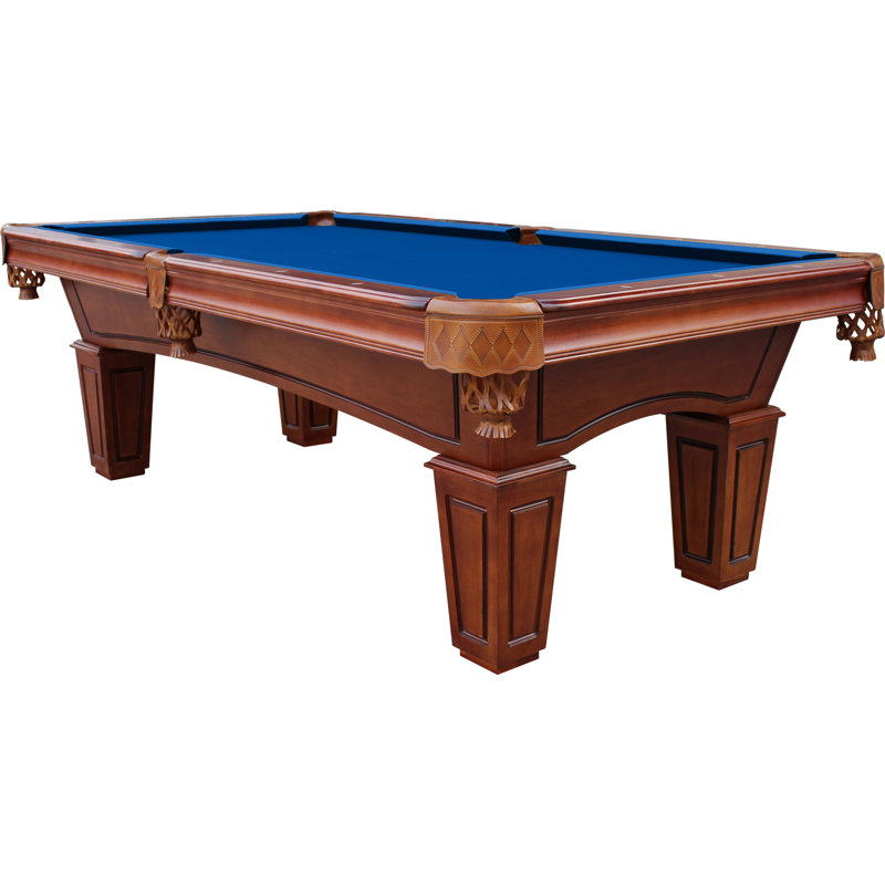 Table de billard en ardoise avec installation professionnelle St Lawrence (valeur de 895 $) incluse, Bleu euro, Châtaignier