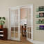 Modern Style White 10-Square Frosted Glassed Reflective MDF Interior Room Door,Hardware Not Included-112274801
