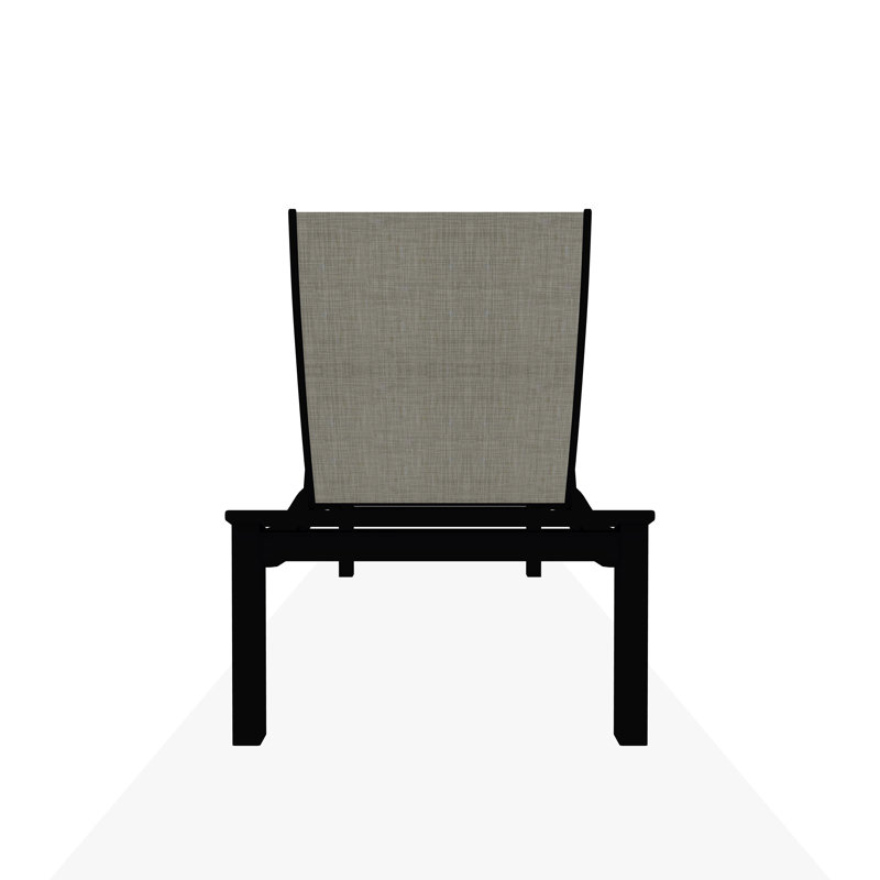 Bazza Outdoor Chaise Lounge, Ella, Black