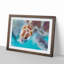 Green Sea Turtle in Abstract - Picture Frame Graphic Art Print-55736332-55736336