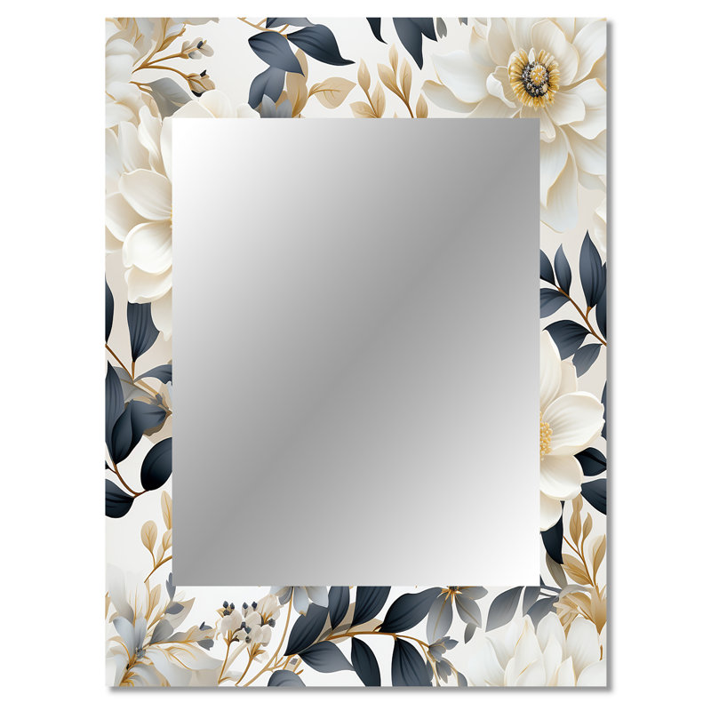 Miroir mural Antha Ethereal Blooms - Plants, 40 po x 30 po