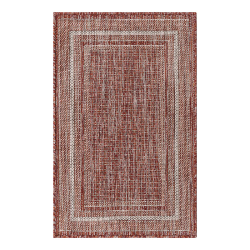 Reyhan Rust Red Indoor / Outdoor Area Rug