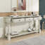 Console de 63 pouces de style méditerranéen avec 3 tiroirs et tablette (blanc antique)-33330627