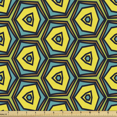 Charli-Ann Colourful Vintage Hexagons Multi-Purpose Fabric