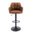 Swivel Upholstered Adjustable Height Counter Stool with Metal Frame-436114980