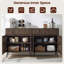 Buffet moderne avec portes cannelées, buffet avec rangement, crédence contemporaine pour salle à manger, cuisine et salon-681847616-681847622