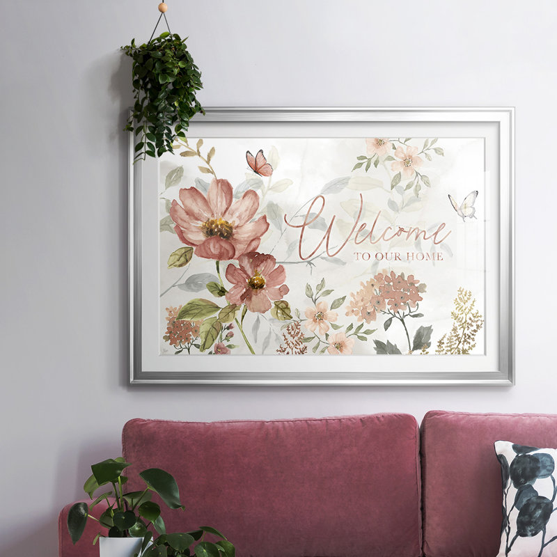 Summers Welcome, reproduction d'art encadrée, Argent, H 27 po x l 39 po x P 1,5 po