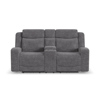Summit 76'' Upholstered Reclining Loveseat with Console and Power Headrest