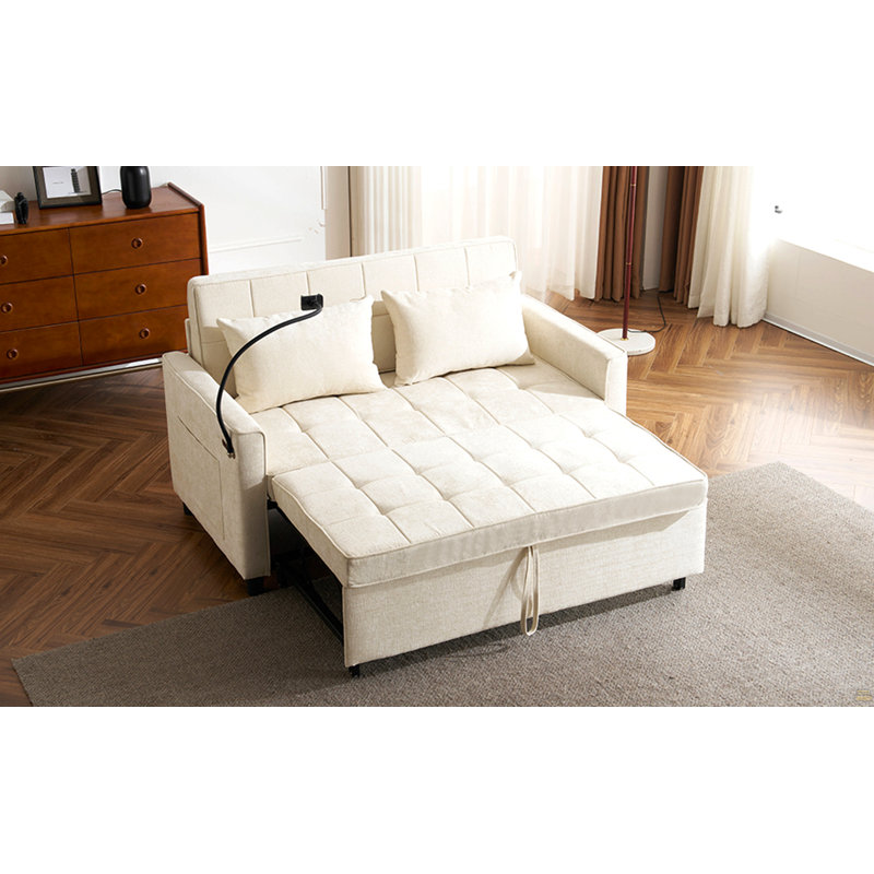 Canapé-lit 56,9 po, Beige