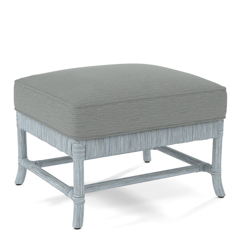 Lafayette Ottoman, Gray Sugar Performance; 0863-84, Sea Glass