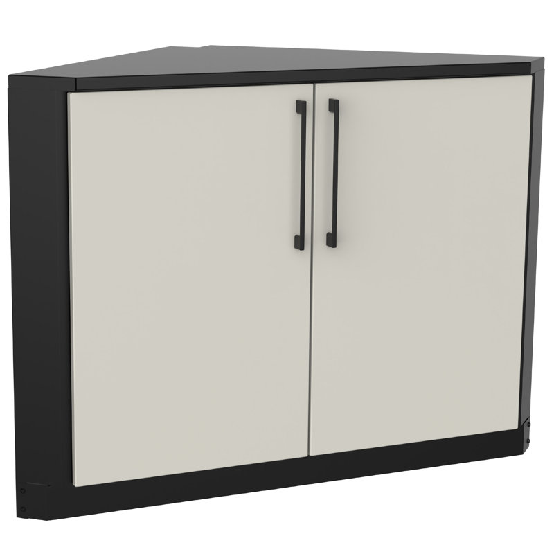Armoire de coin Blackstone pour l'extérieur avec portes doubles et tablettes intérieures