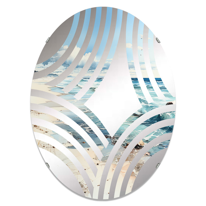 Ocean Charm In Winter I - Miroir décoratif Baptist Fan - MIR117218-Ovale, L 20 po x H 30 po