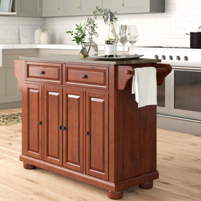 Haslingden Kitchen Island with Stainless Steel Top