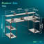 Metal Base Computer Desk with Power Outlet-1726190652