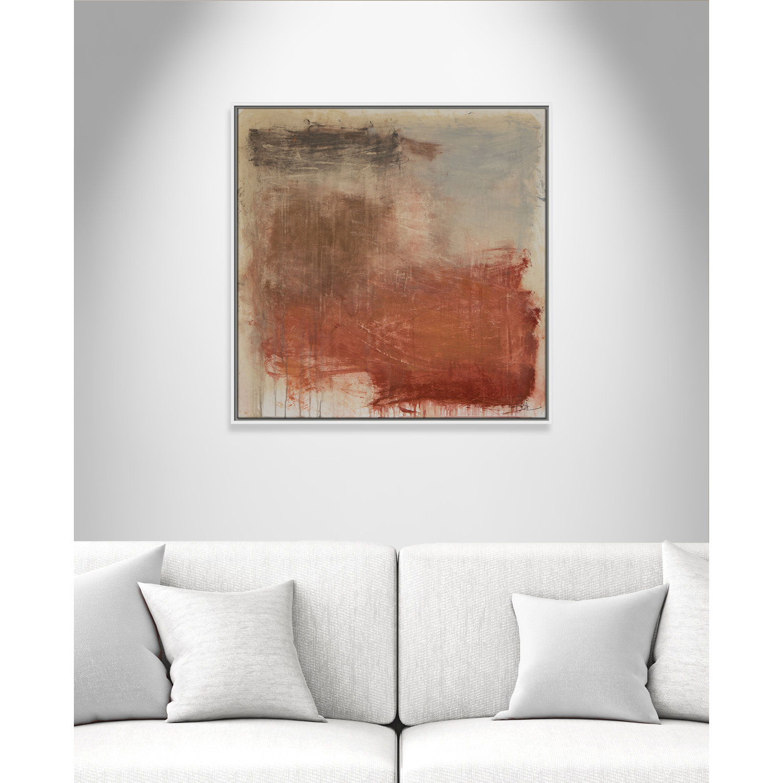 Colin "Autumn Over The Riviera" Print, 31.5" H x 31.5" W, White