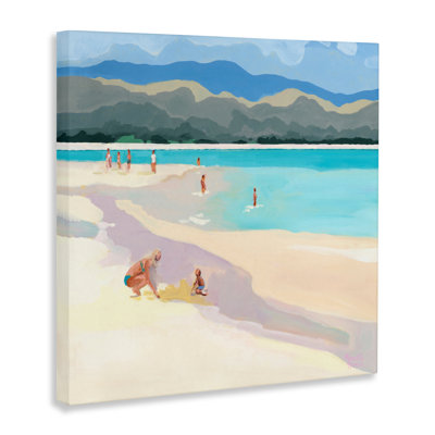 Mother & Child Beach Scene Canvas, design by Meredith Howse