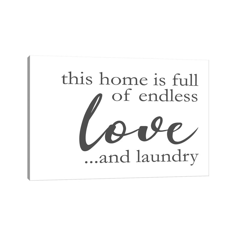 Laundry Words II by Victoria Brown - Print on Canvas, 66.04cm H x 101.6cm W x 3.81cm D, Wrapped Canvas
