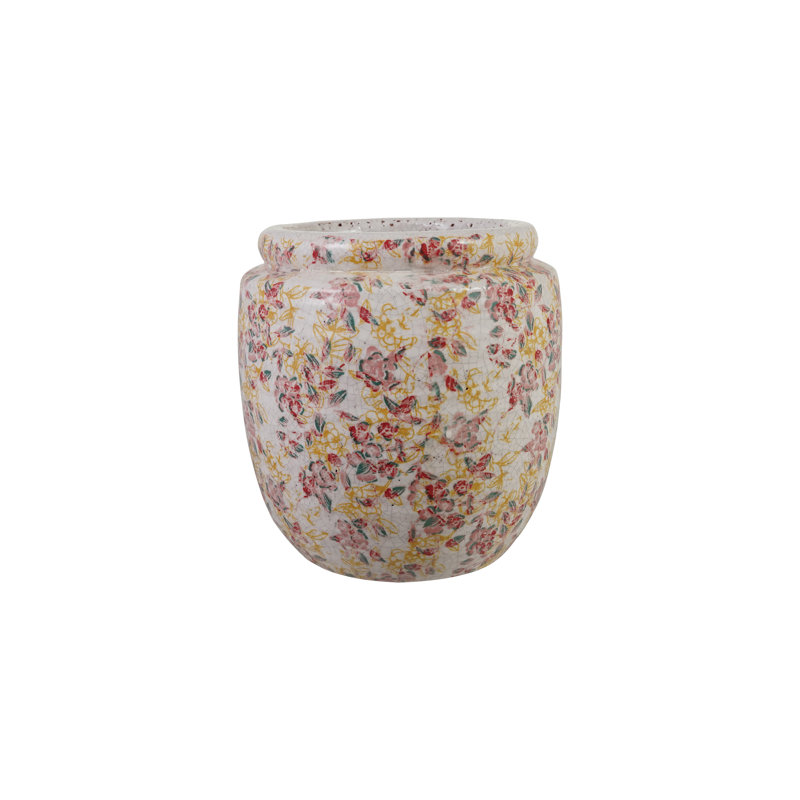 Pot de fleurs Crackle Glaze