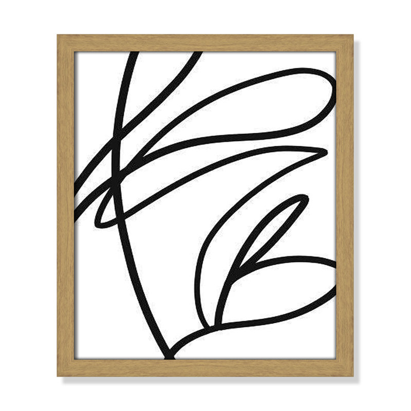 «Line And Line Young Collection, encadré sur papier» par Leah Straatsma, Cadre naturel mince sans support
