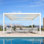Pergola d'extérieur en aluminium blanc 12 'x 14' Pergola