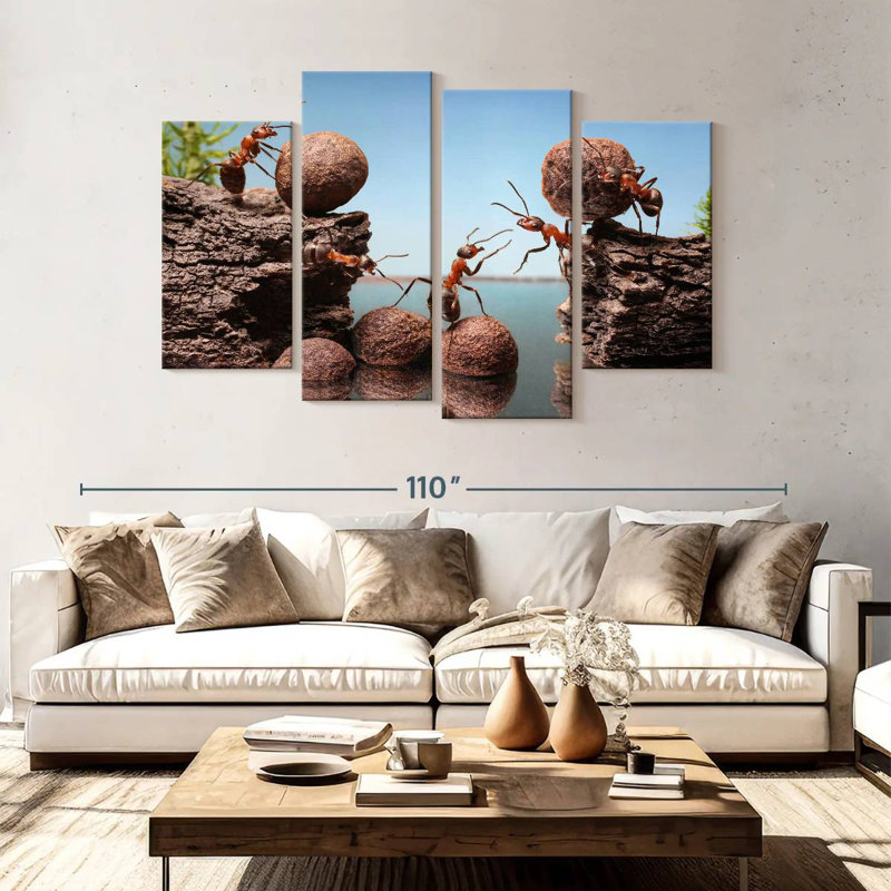 Brampt Ants Building Dam, 54" H x 84" W