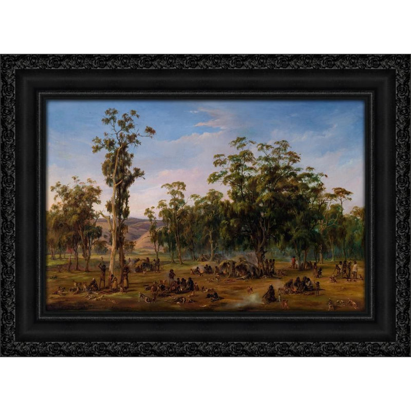Un campement aborigène, près des contreforts d'Adélaïde (1854), H 13 po x l 18 po