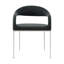 Millee 5 Piece 48" Round Glass Dining Table Set with Metal Frame and Fabric Upholstered Chairs-561205533-588657397