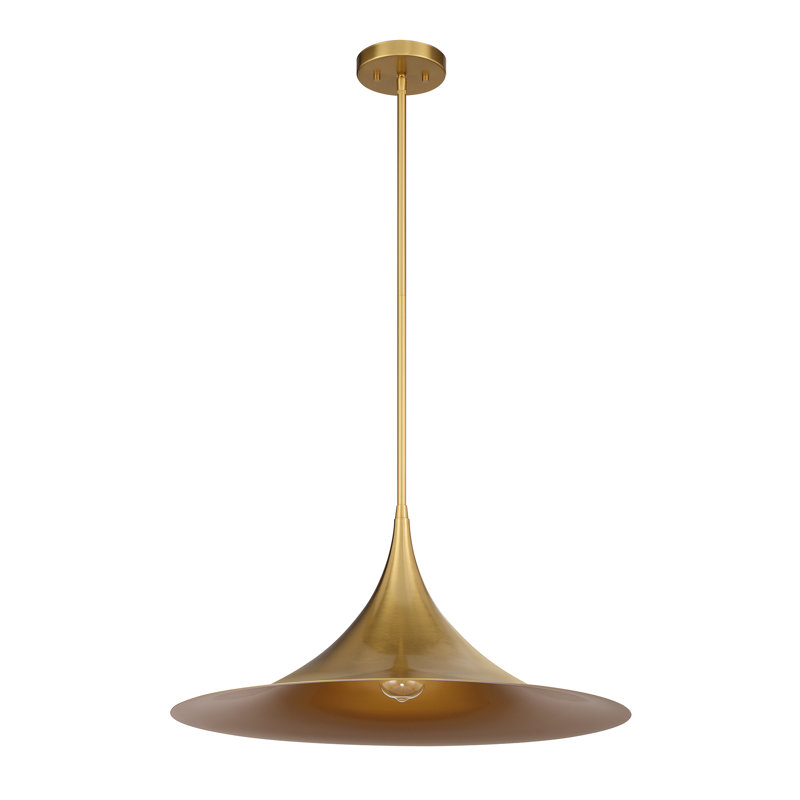 Luminaire suspendu 1 lumière Savdin House, Laiton chaleureux