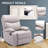  Faux Leather Nursery Rocker Recliner ,swivel Recliners For Small Spaces, Living Room Recliner With Overstuffed Arm And Back-Beige-1540192591